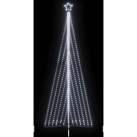 vidaXL LED-juletræ 476 cm, 789 LED'er, koldt hvidt lys