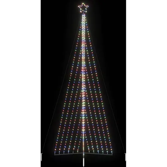 vidaXL LED-juletræ 476 cm, 789 LED'er, farverigt lys