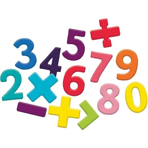 Vilac Magnettal og symboler i træ, 58 dele