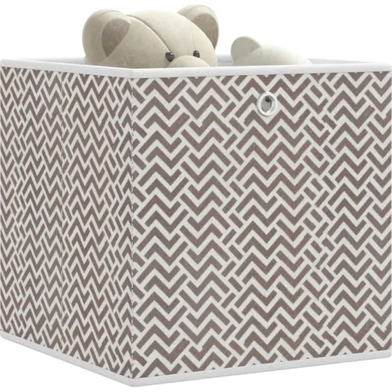 vidaXL 4 stk. foldbare opbevaringskasser 32x32x32 cm brun
