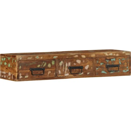 vidaXL Væghængt TV-skab 100x30x19 cm massivt genbrugstræ