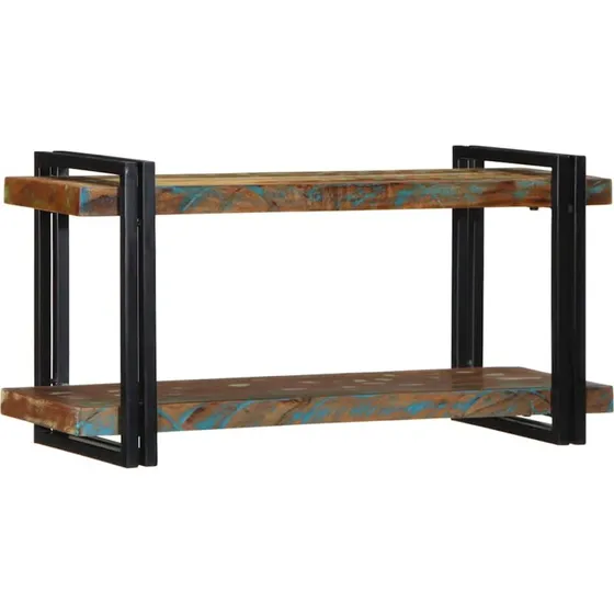 vidaXL Væghylde i massivt genbrugstræ – 90 x 33 x 45 cm