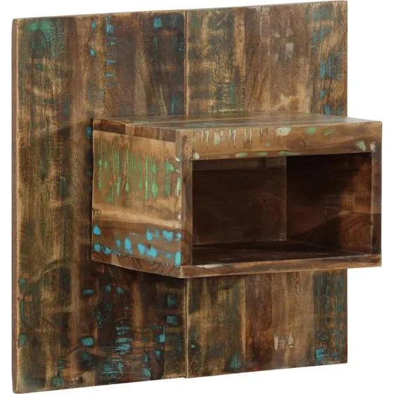 vidaXL Sengeskab 50x27x50 cm massivt genbrugstræ flerfarvet