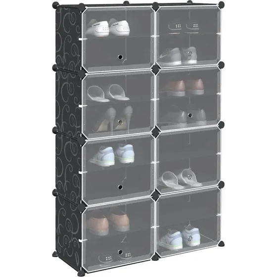 Kubeform Sort Opbevaringskasse 124,5 x 31,5 x 123,5 cm