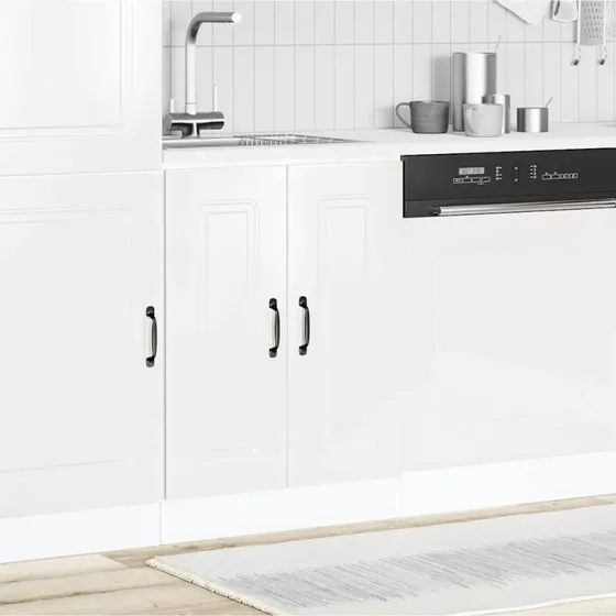 vidaXL Underskab Kalmar 60x46x81,5 cm højglans hvid