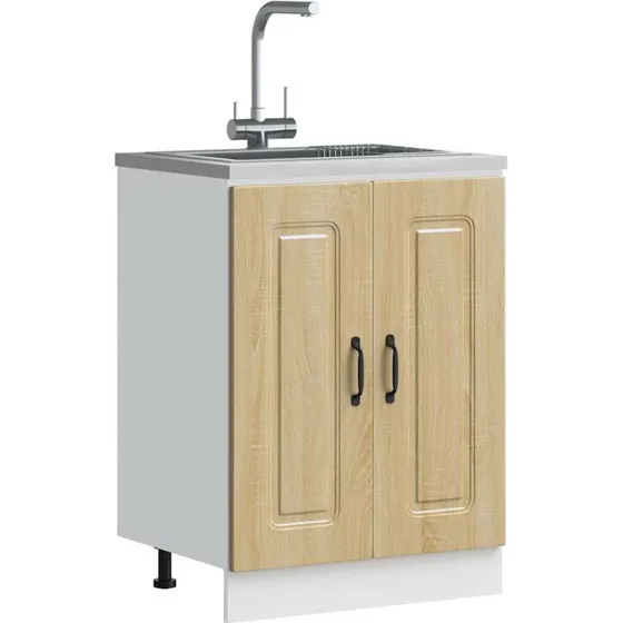vidaXL Underskab Til Vask Kalmar 60x46x81,5 cm Sonoma-Eg