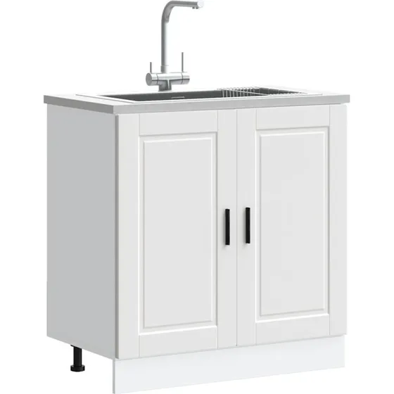 vidaXL Underskab Porto 80x46x81,5 cm hvid konstrueret træ