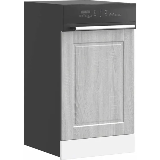 vidaXL Låge til Opvaskemaskine Porto 45x1,5x67 cm Grå Sonoma-Eg