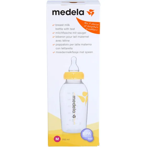 Medela brystmlkflaske 250 ml med sut (M)