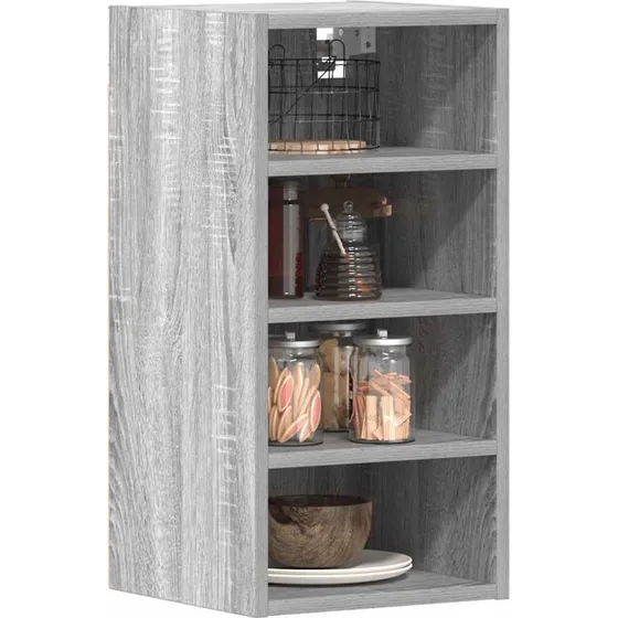 vidaXL Hængeskab Riga Grå Sonoma 30x29,5x60 cm Konstrueret Træ