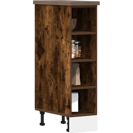 vidaXL Underskab Riga røget eg 20x44,5x81,5 cm konstrueret træ