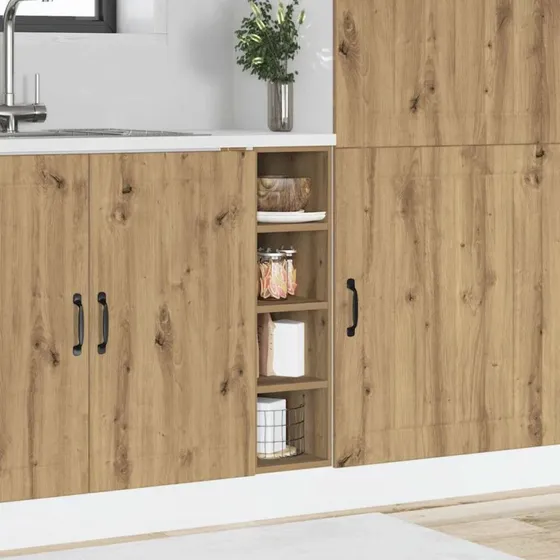 vidaXL Underskab Riga håndlavet eg 20x44,5x81,5 cm konstrueret træ