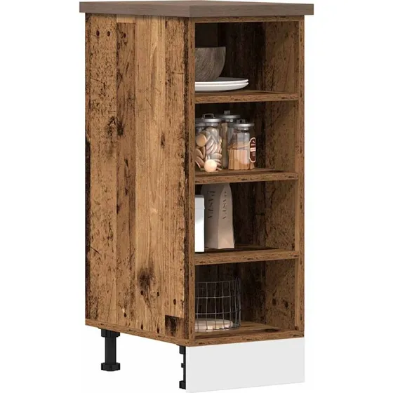 vidaXL Underskab Riga gammelt træ 30x44,5x81,5 cm konstrueret træ