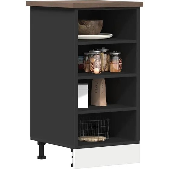 vidaXL Underskab Riga Sort 40x44,5x81,5 cm Konstrueret Træ