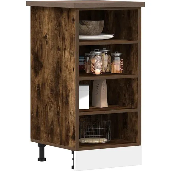 vidaXL Underskab Riga røget eg 40x44,5x81,5 cm konstrueret træ