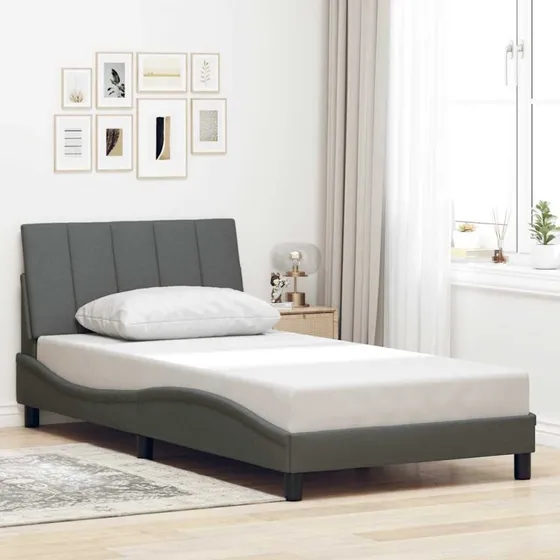 vidaXL Hanko Sengeramme Mørkegrå 100x200 cm Stof