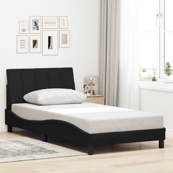 vidaXL Hanko Sengeramme Sort 100x200 cm Stof