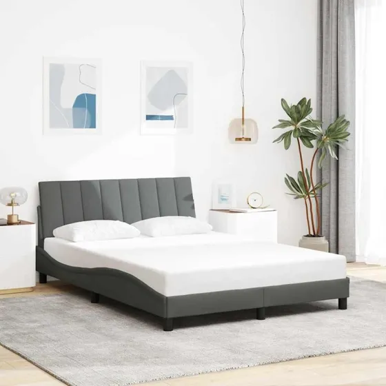 vidaXL Hanko Sengeramme Mørkegrå 120x200 cm Stof