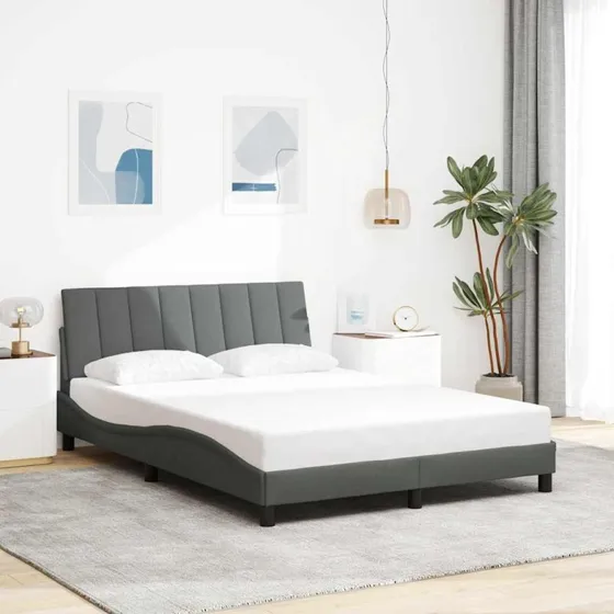 vidaXL Hanko Sengeramme 140x190 cm mørkegrå