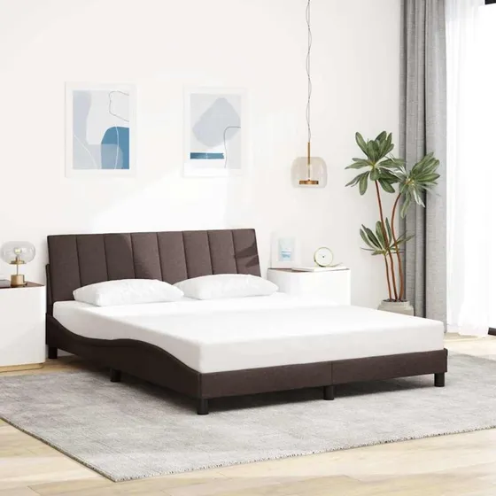 vidaXL Hanko 160x200 cm sengeramme mørkebrun