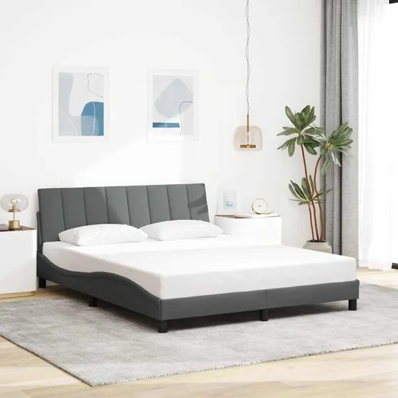 vidaXL Hanko Sengeramme 160x200 cm mørkegrå