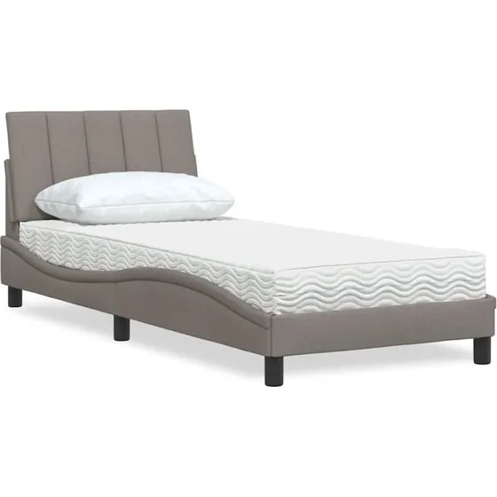 vidaXL Hanko Seng med Madras 90x190 cm Gråbrun