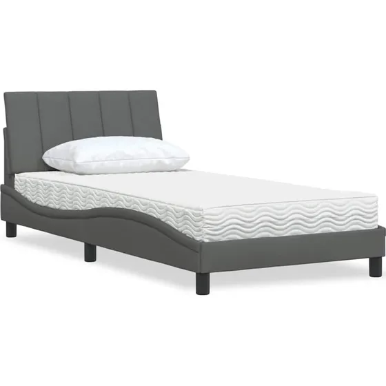 vidaXL Hanko Seng med Madras 100x200 cm Mørkegrå