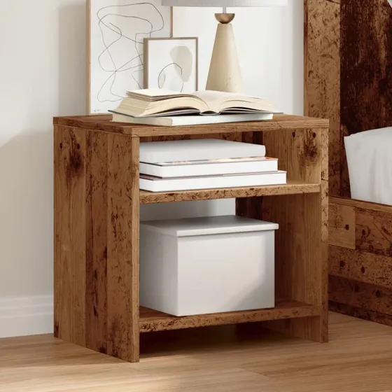 vidaXL Sengebord 2 stk. 40x30x40 cm konstrueret træ gammelt trælook