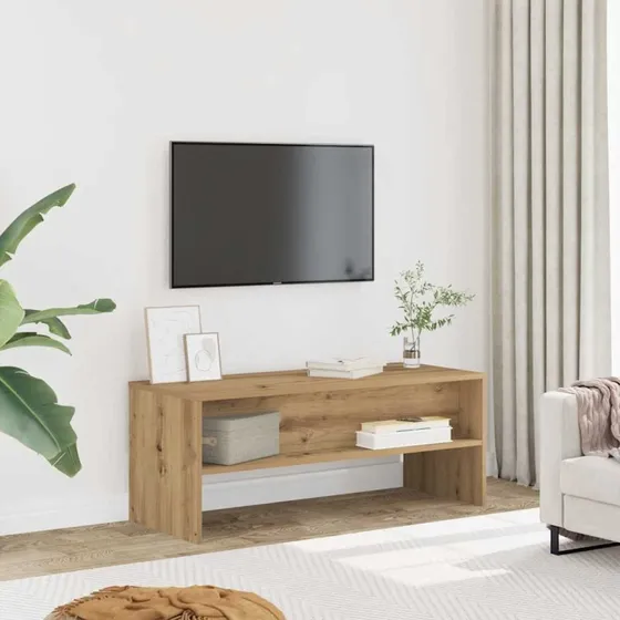 vidaXL Tv-bord 100x40x40 cm konstrueret træ hvid