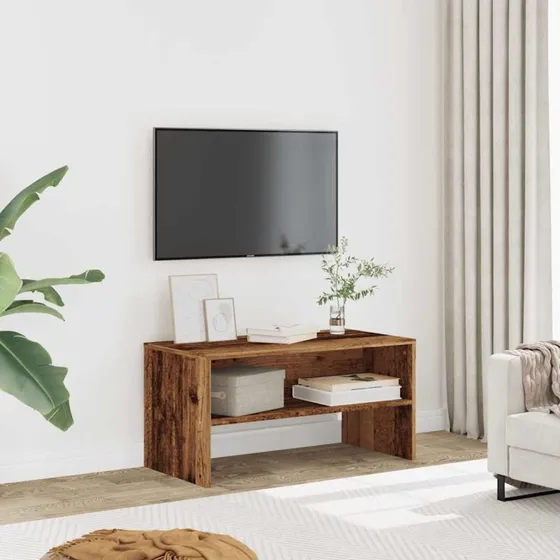 vidaXL tv-bord 80x40x40 cm konstrueret træ antikt træ