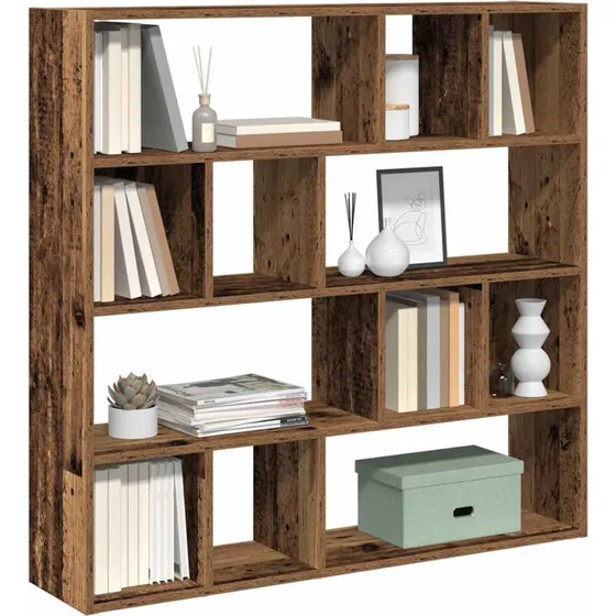 vidaXL Bogreol/Rumdeler 105x24x102 cm Antikt Træ