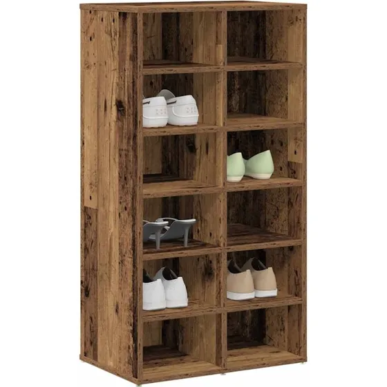 vidaXL Skoreol 54x34x100,5 cm Konstrueret Træ Gammelt Træ