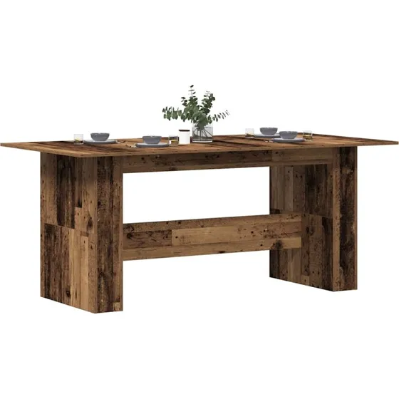 vidaXL Spisebord 180x90x76 cm Konstrueret Træ Antikt Træ