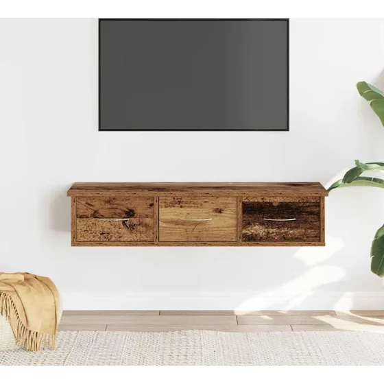 vidaXL Vægskab 88x26x18,5 cm Konstrueret Træ Antikt Træ