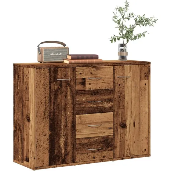 vidaXL Skab 88x30x64 cm Konstrueret Træ Antikt Trælook
