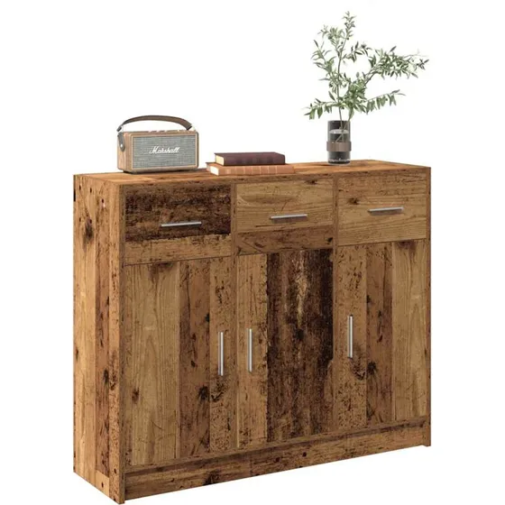 vidaXL Skænk 91x28x75 cm Konstrueret Træ Antikt Træ