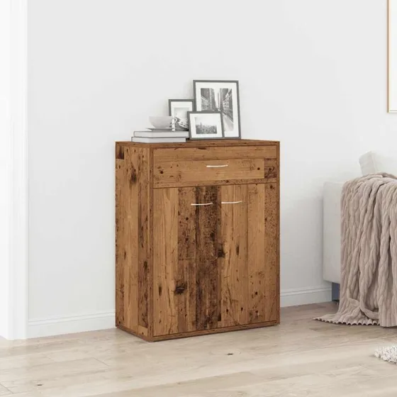 vidaXL Skænk 60x30x75 cm Konstrueret Træ Antikt Træ