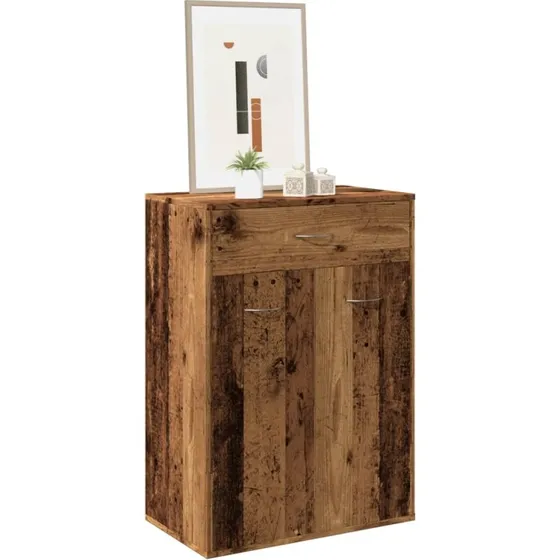 vidaXL Skoskab 60x35x84 cm Konstrueret Træ Antikt Trælook