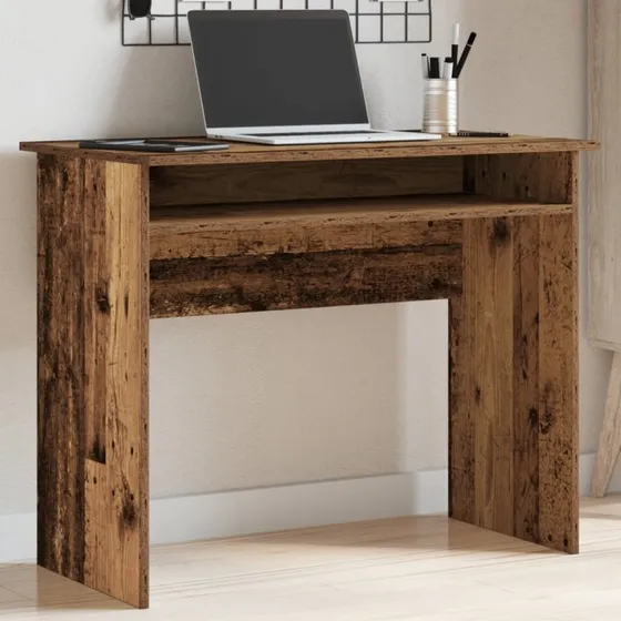 vidaXL Skrivebord 90x50x74 cm Konstrueret Træ Antikt Trælook