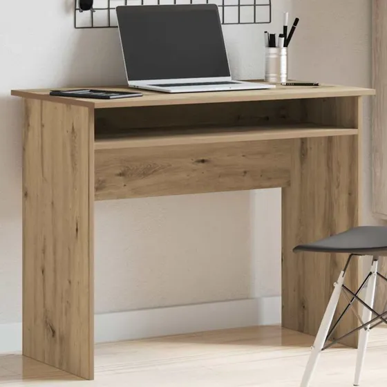 vidaXL Skrivebord 90x50x74 cm Konstrueret Træ Kunsteg