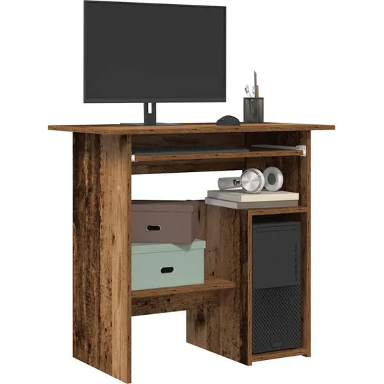 vidaXL Skrivebord 80x45x74 cm Konstrueret Træ Antikt Træ