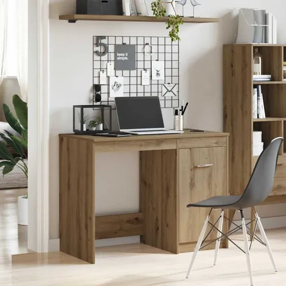 vidaXL Skrivebord 100x50x76 cm Konstrueret Træ