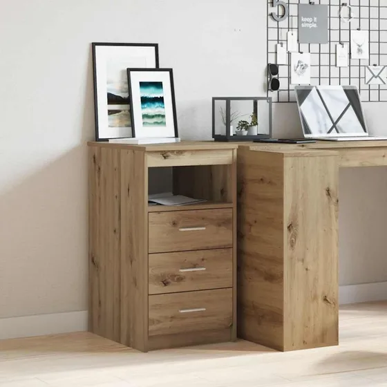 vidaXL Kommode 40x50x76 cm hvid konstrueret træ