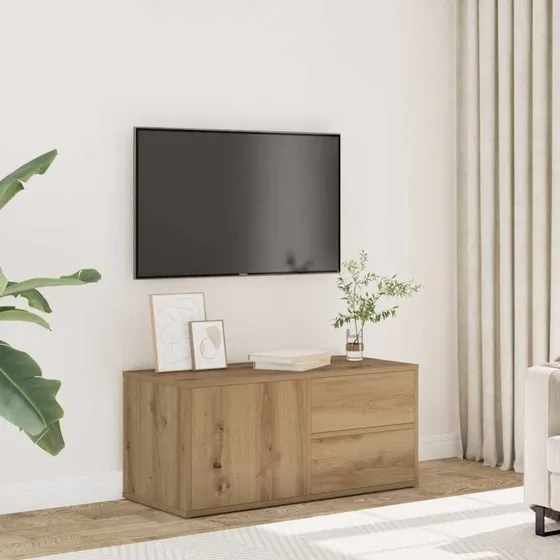 vidaXL tv-bord 80x34x35,5 cm hvid konstrueret træ