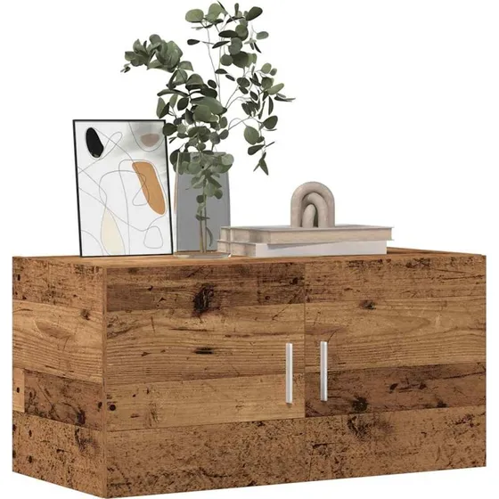 vidaXL Vægskab 80x39x40 cm Konstrueret Træ Antikt Træ