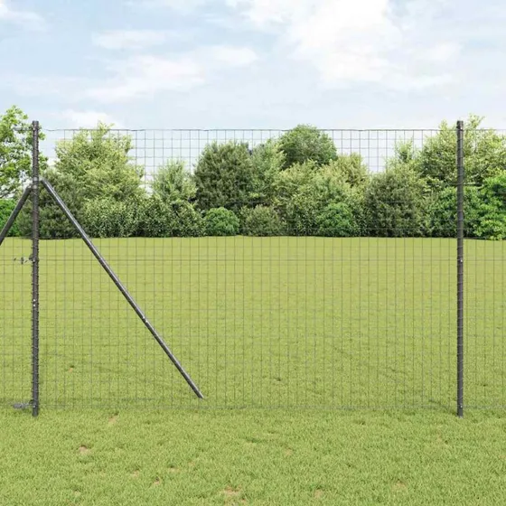 vidaXL Hegnspæl 26 stk Grå 3,2 x 3,2 x 200 cm