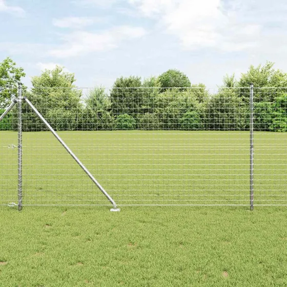 vidaXL Hegnspæl 52 stk Grå 3,2 x 3,2 x 205 cm