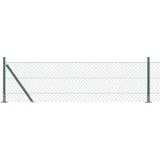 vidaXL Hegnspæl Grøn 10 x 0,6 m (40 x 40 mm net) Stål og PVC
