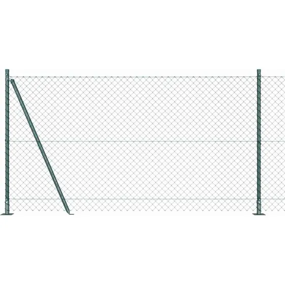 vidaXL Hegnspæl Grøn 10 x 1,2 m (40 x 40 mm net) Stål og PVC