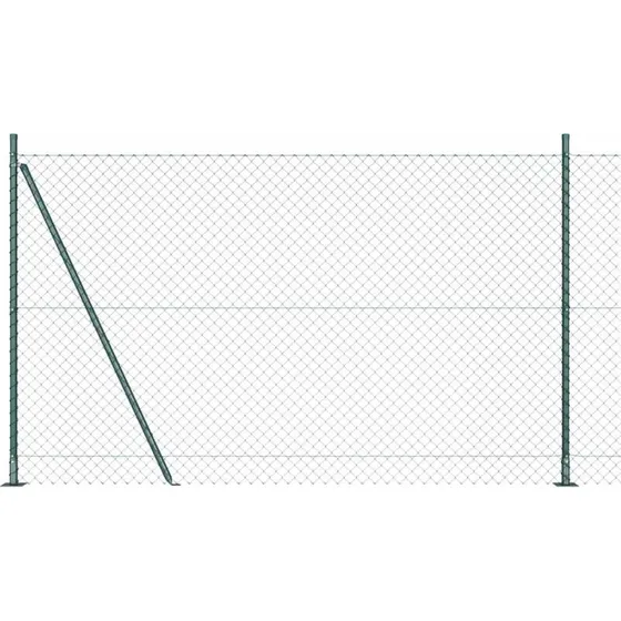 vidaXL Hegnspæl Grøn 10 x 1,4 m (60 x 60 mm net) Stål og PVC